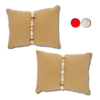"Symphony Pearls Rakhi Combo - JPRAK-23-06 - Click here to View more details about this Product